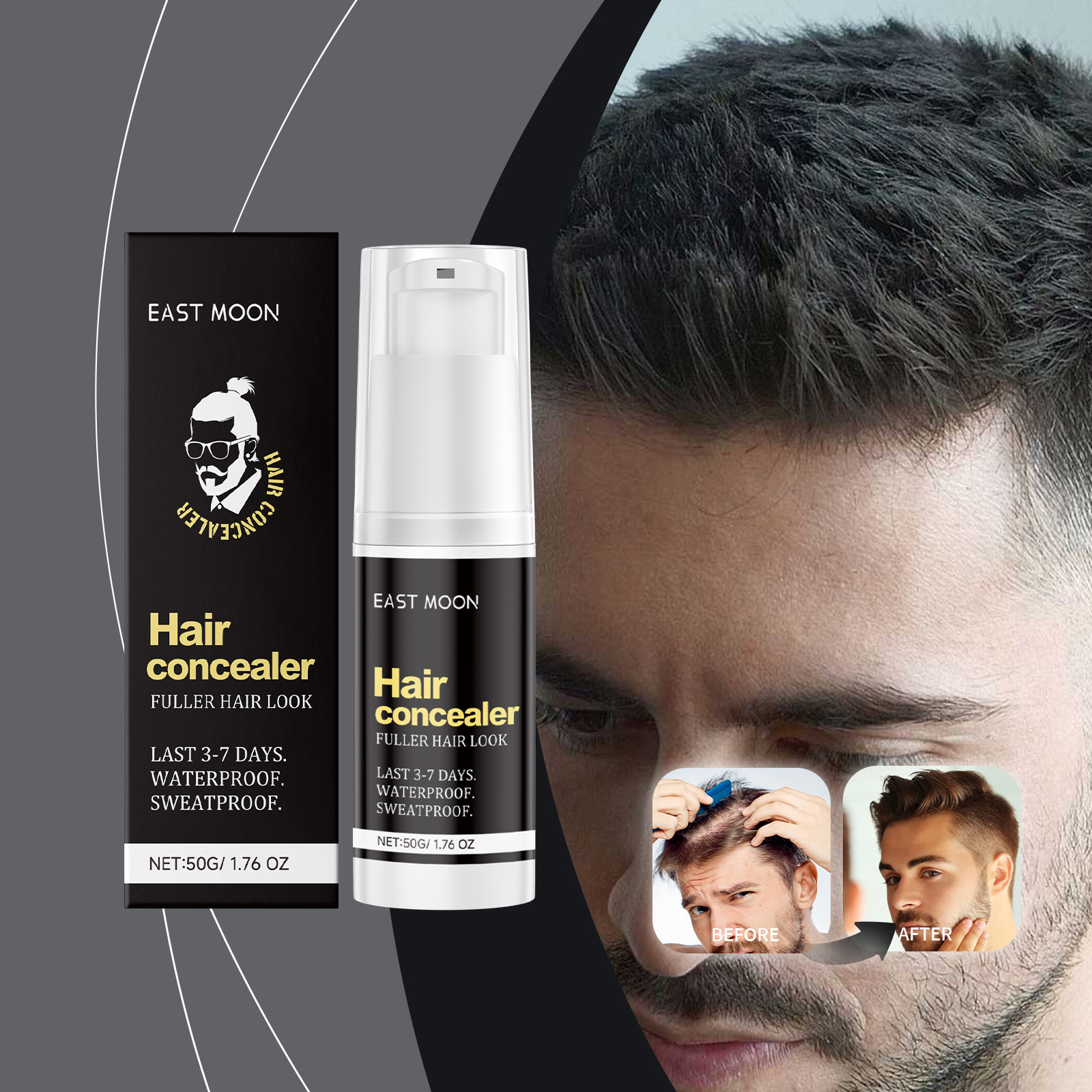 Pressed Powder Foundation - Hair Coverage Concealer Cream Root Touch