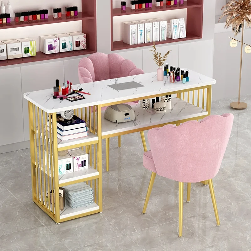 Beauty Makeup Chair - -Light Luxury Nail Table And Chair