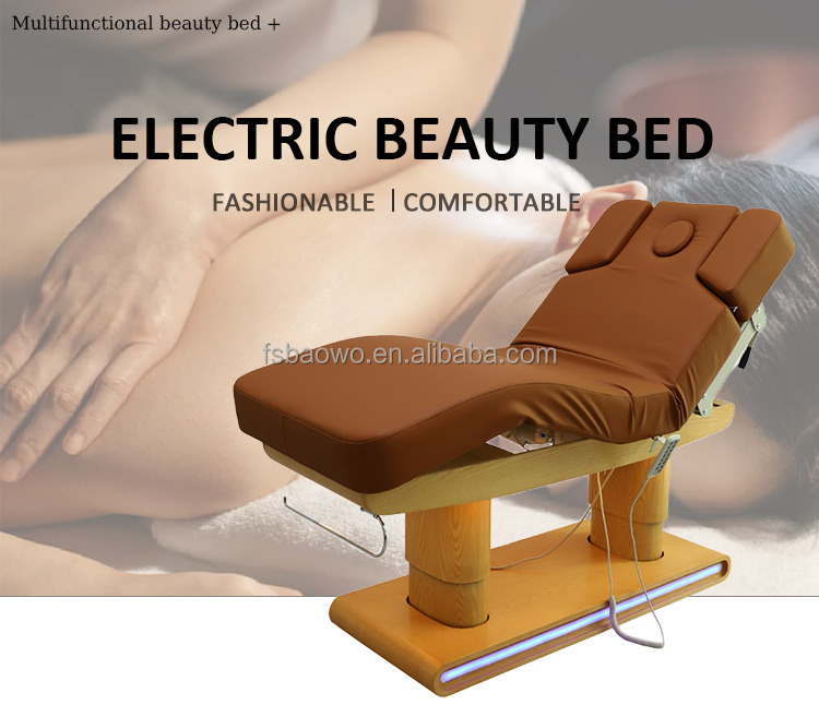 Beauty Makeup Workshop - Premium Modern Hydraulic Leather Beauty Bed-All-in-One