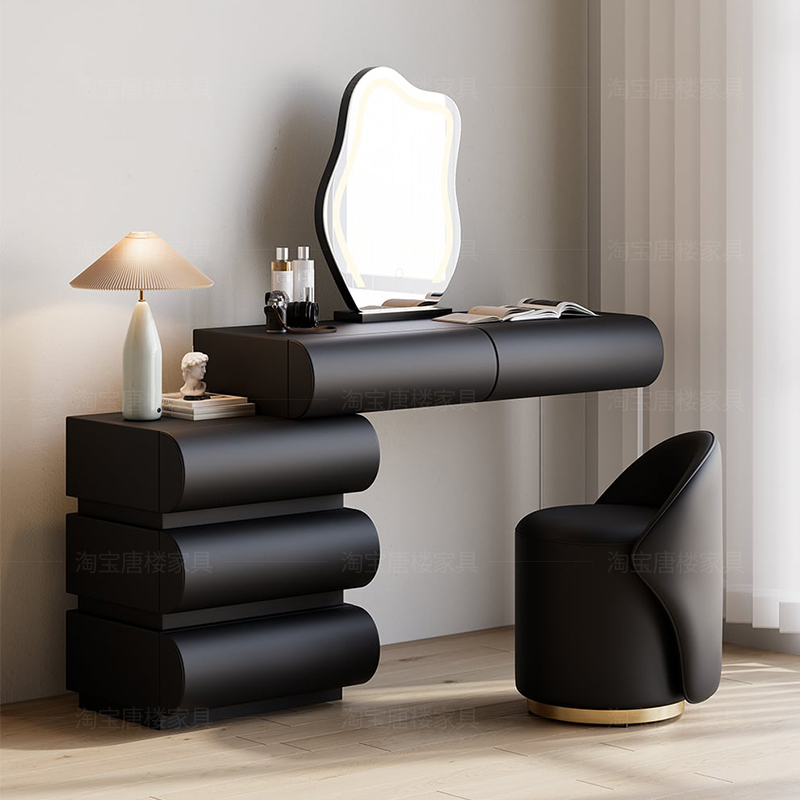 Makeup Beauty Lounge - Modern Wood Vanity Table Vintage Cosmetics