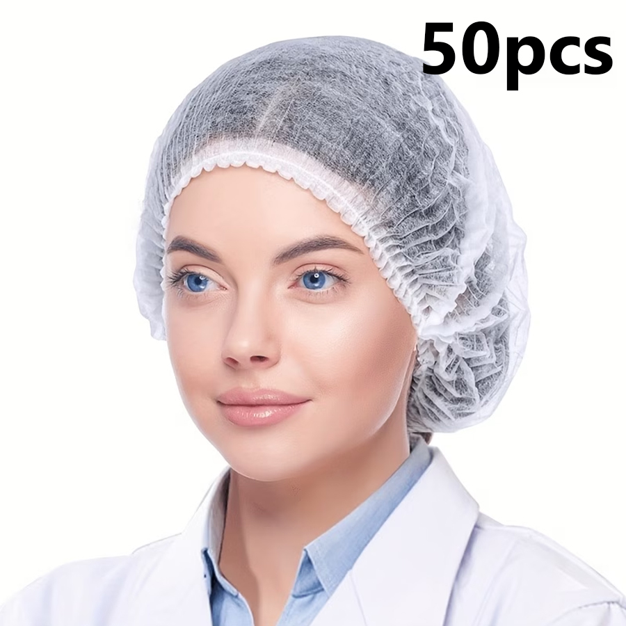 Beauty Makeup Workshop - 50 Pieces of Disposable Hats, Non-Woven