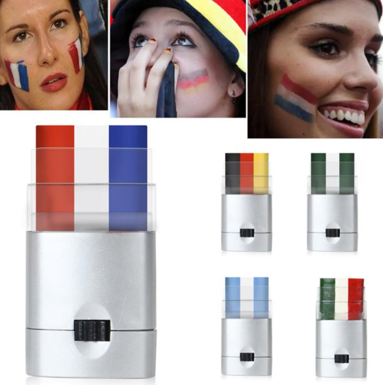 Beauty Makeup Pictures - Soccer Sports Event National Flag Sweatproof