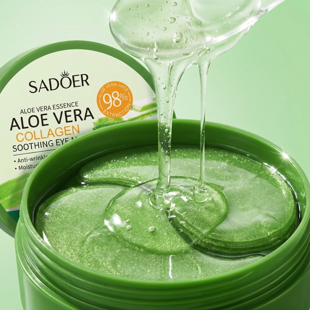 Collagen Eye Patch - 60pcs Aloe Vera Collagen Eye Mask