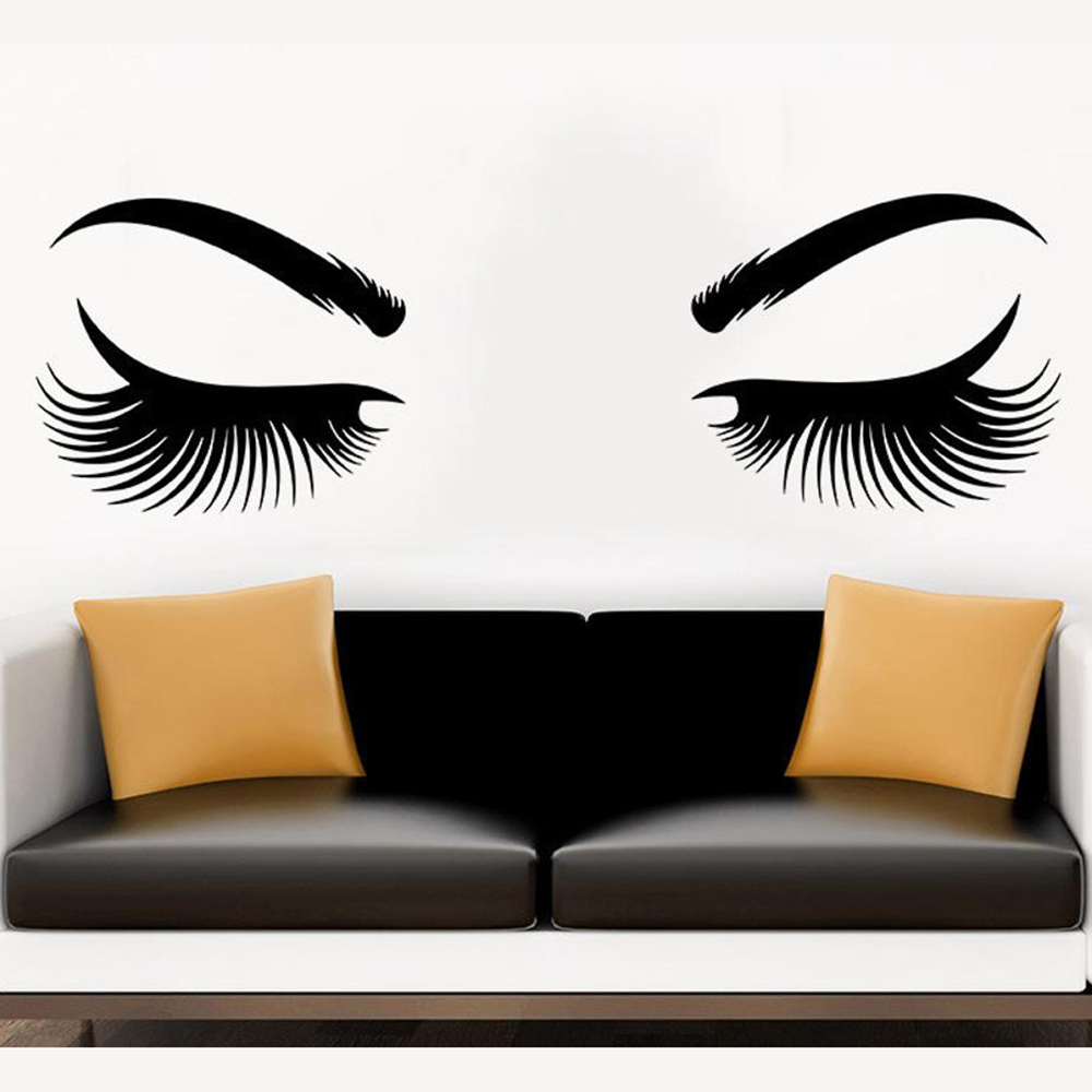 Makeup Master Beauty Salon - Eyes Wall Sticker Vinyl Sticker Eyelash