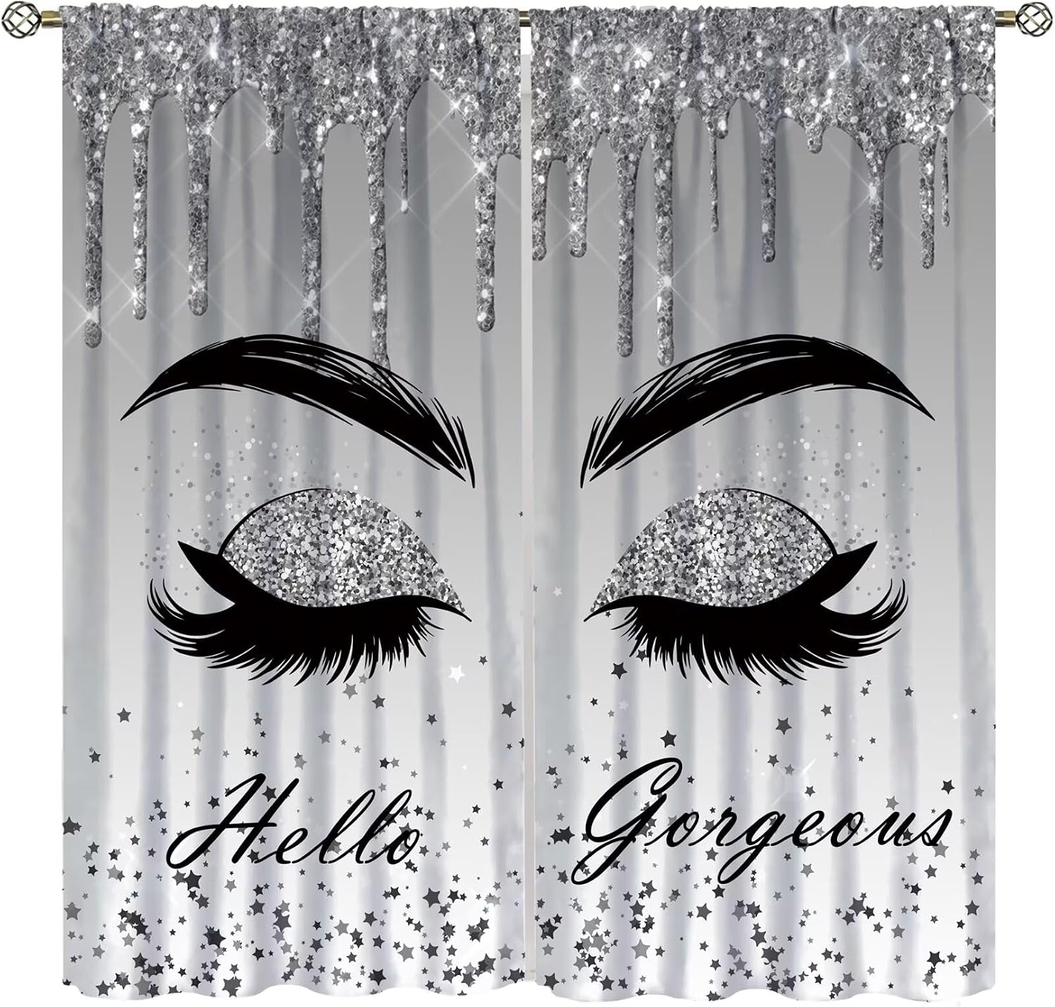 Silver Glitter Drip Eyelash Cu - огляд і ціна Beauty Makeup Filter