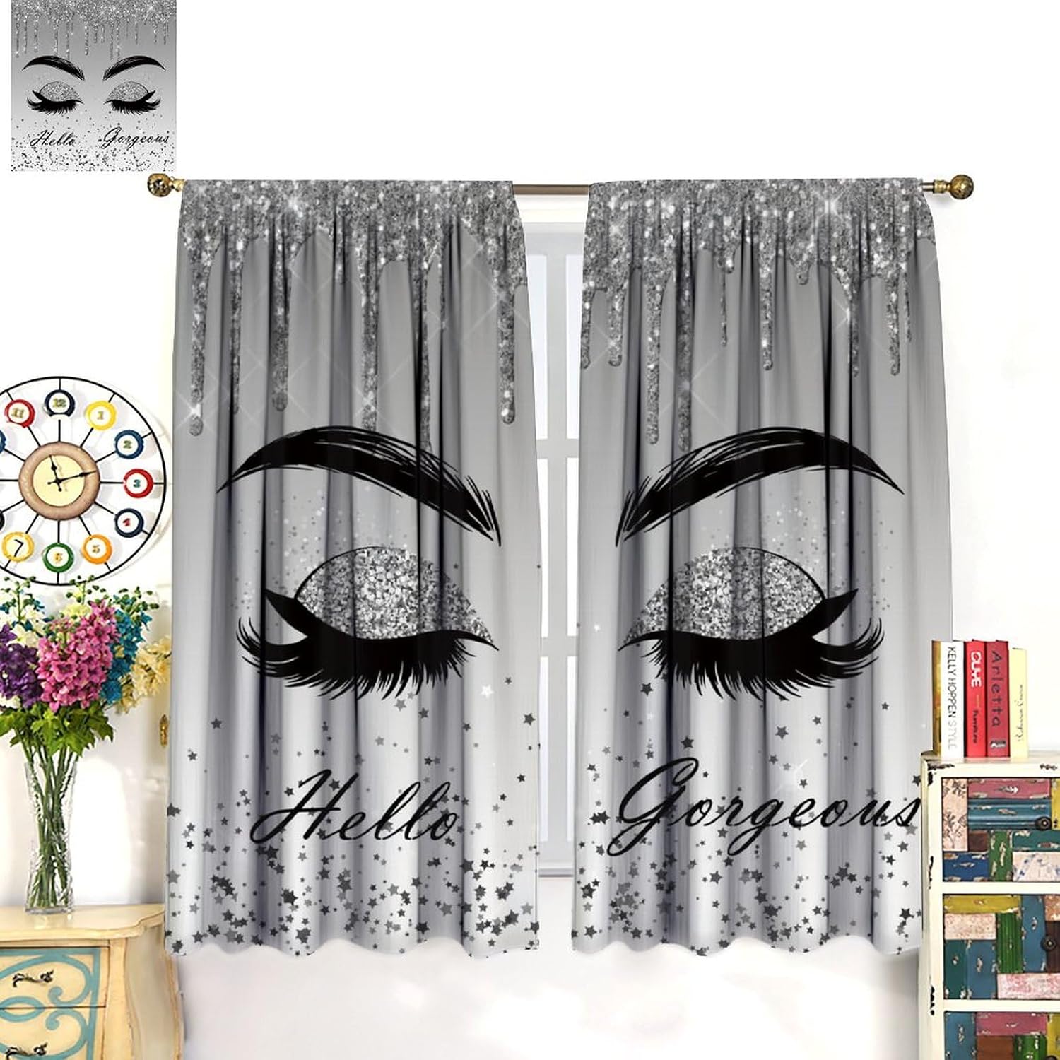 Silver Glitter Drip Eyelash Cu - огляд і ціна Beauty Makeup Filter
