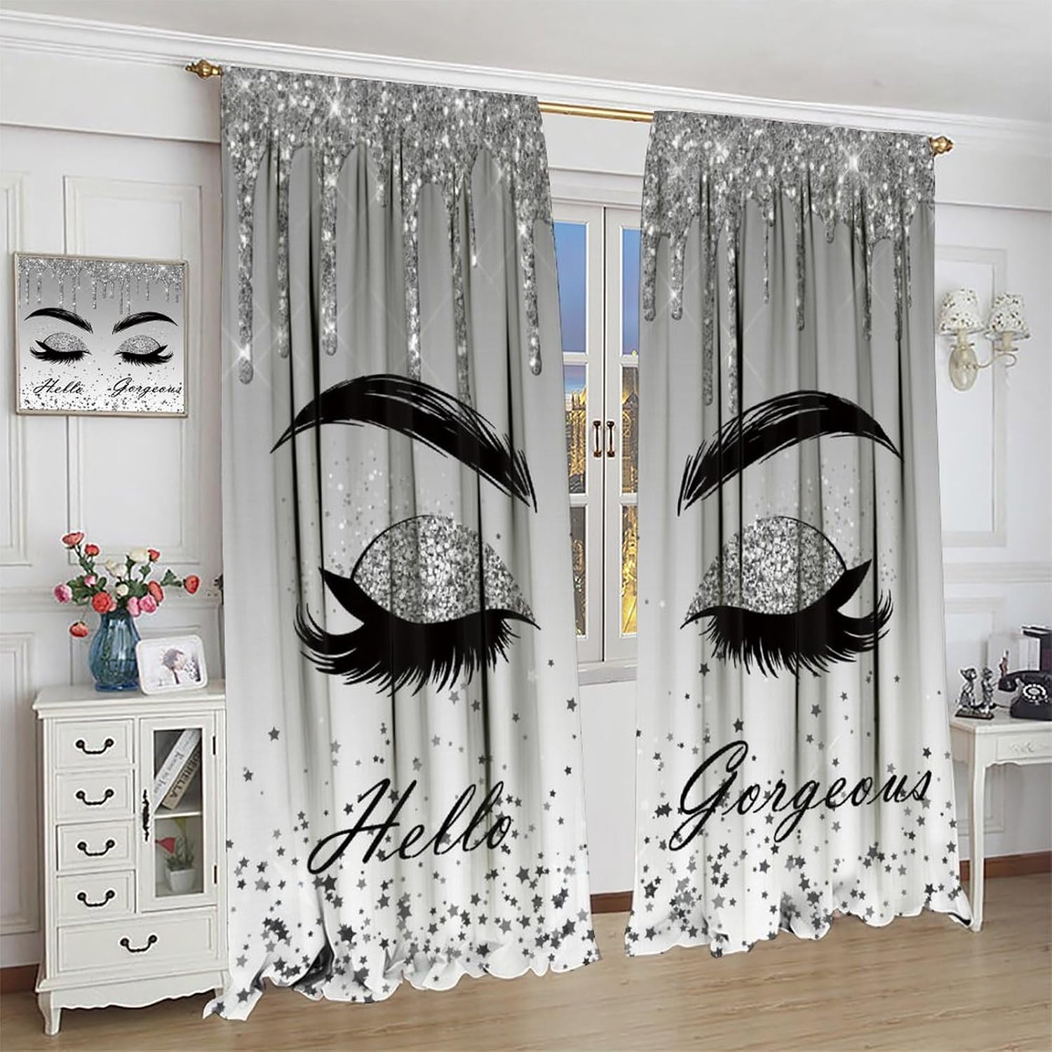 Silver Glitter Drip Eyelash Cu - огляд і ціна Beauty Makeup Filter