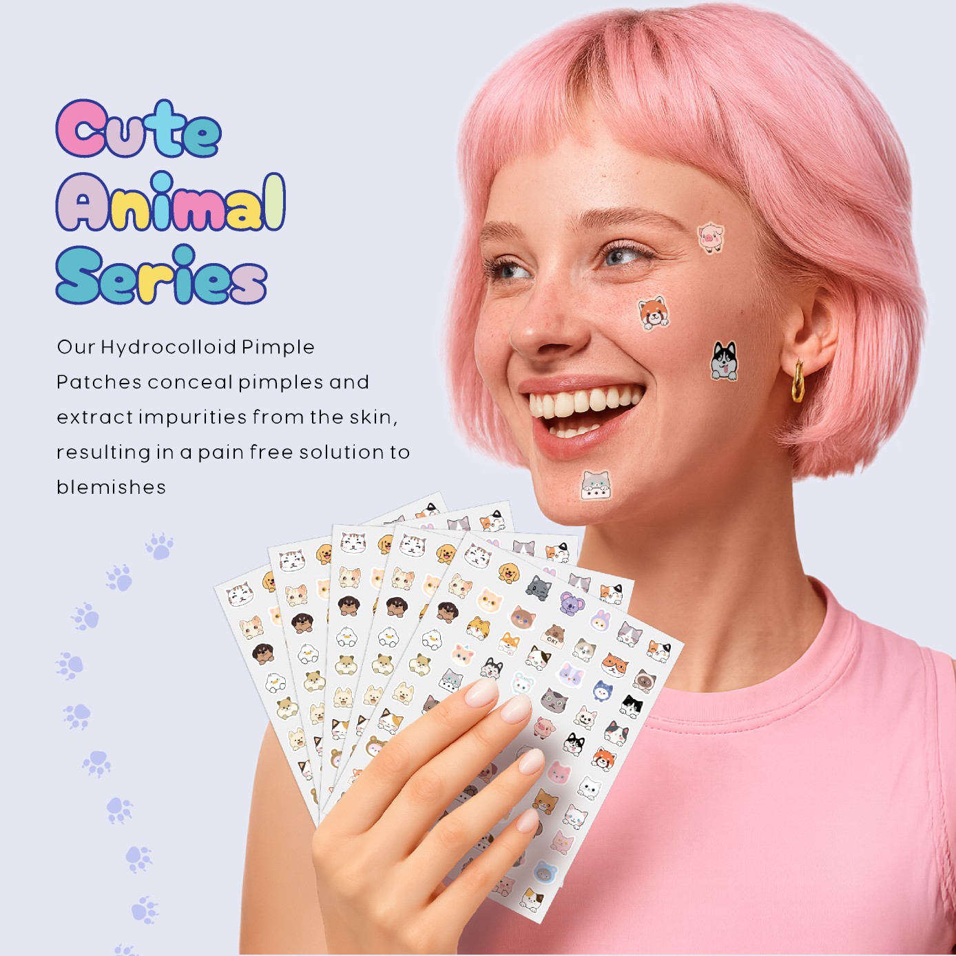 700pieces of cartoon cat acne  - огляд і ціна Pressed Powder Foundation