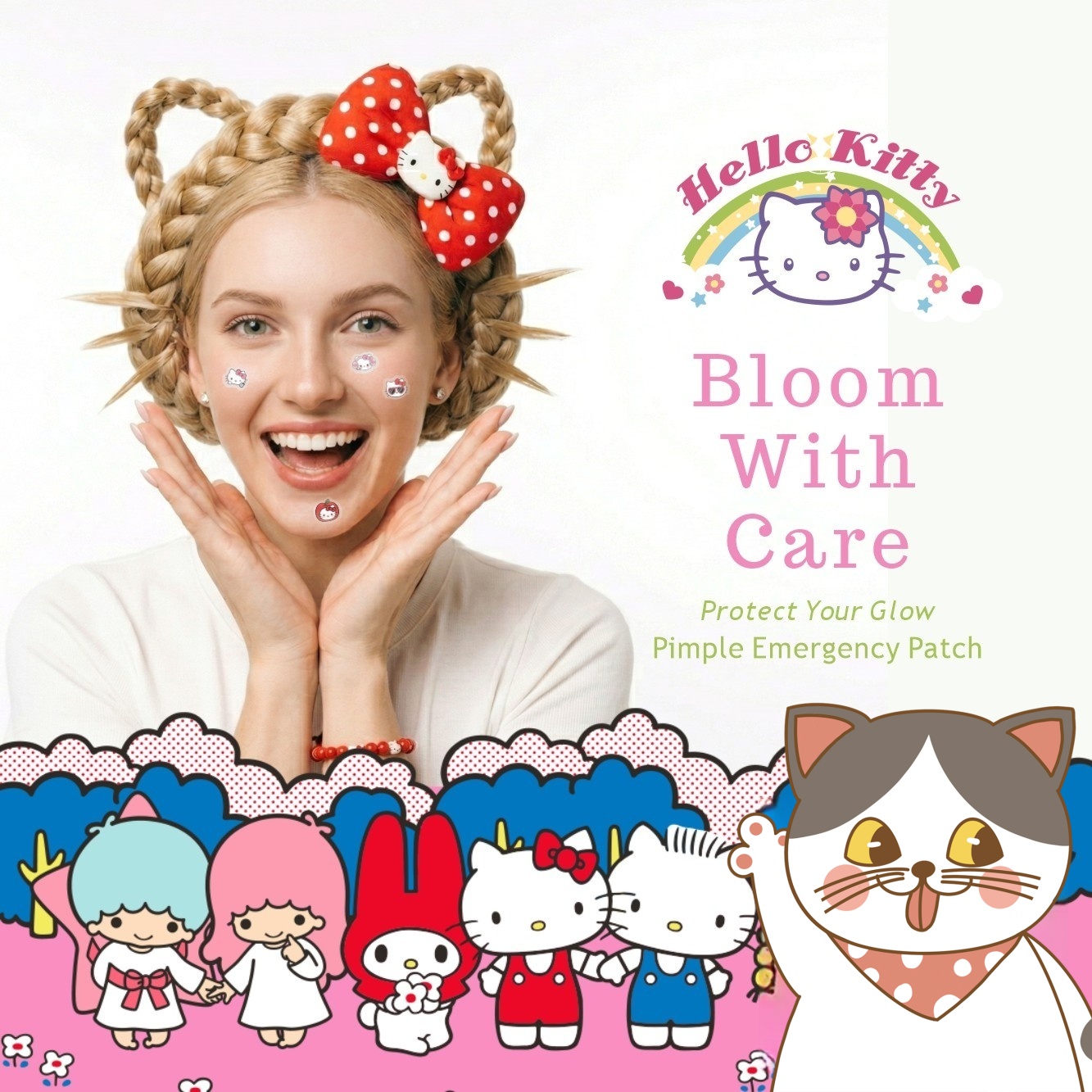 48/120PCS hello kitty Acne pat - огляд і ціна Pressed Powder Foundation
