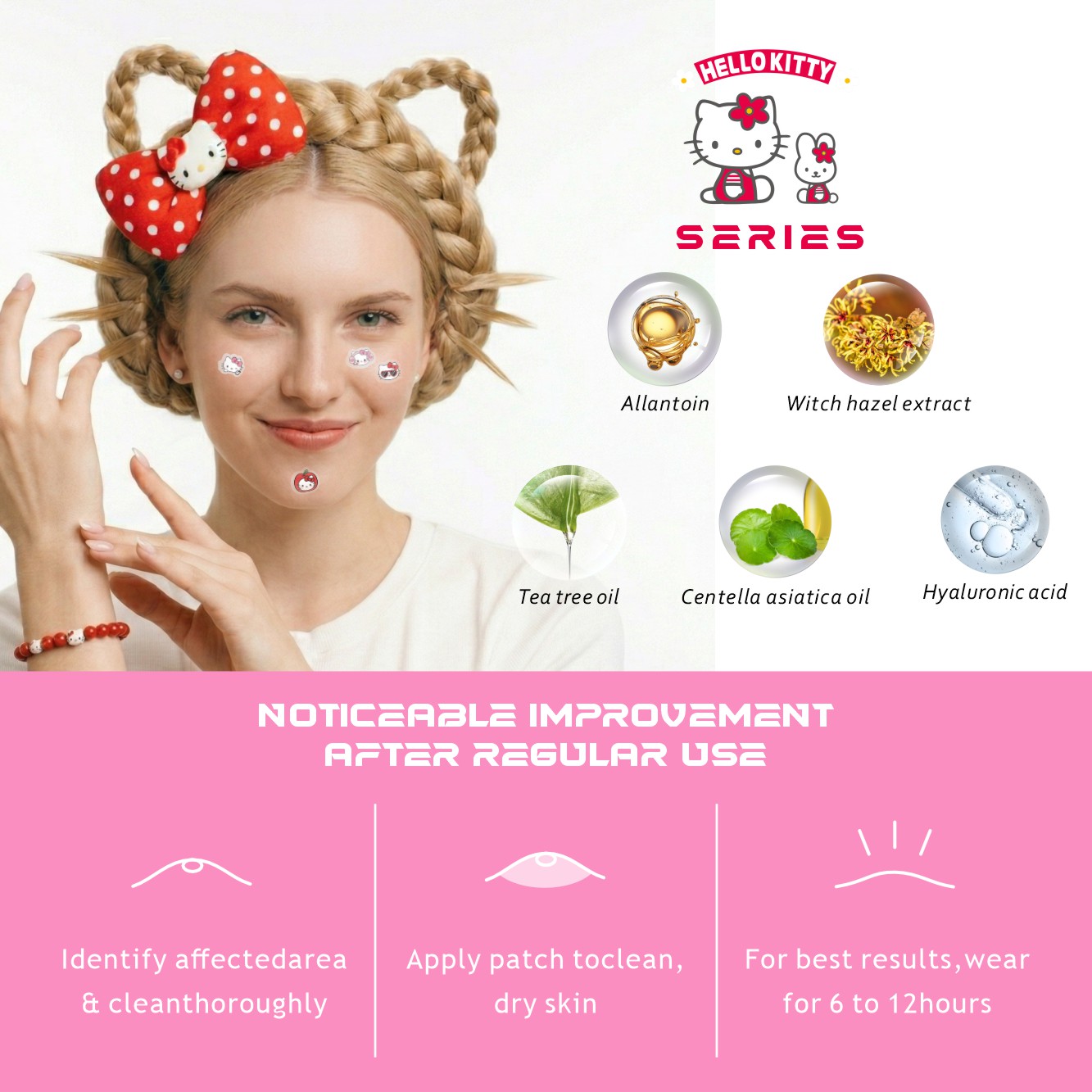 48/120PCS hello kitty Acne pat - огляд і ціна Pressed Powder Foundation