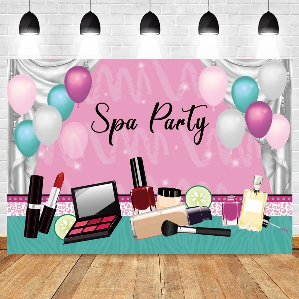 Spa Party Themed Backdrop for  - огляд і ціна Photo Beauty Makeup