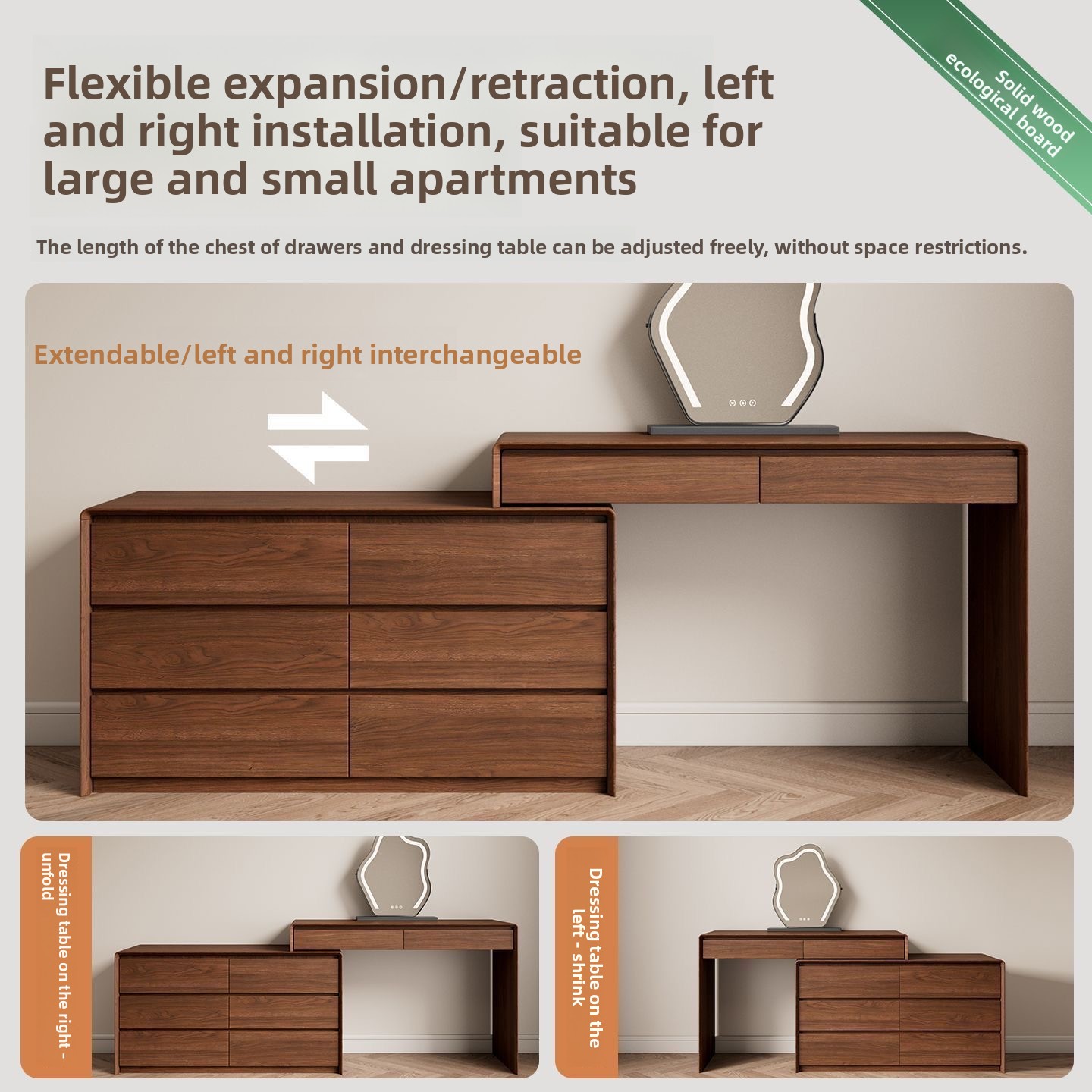 Modern Dressing Table Wood She - огляд і ціна Makeup Beauty Lounge
