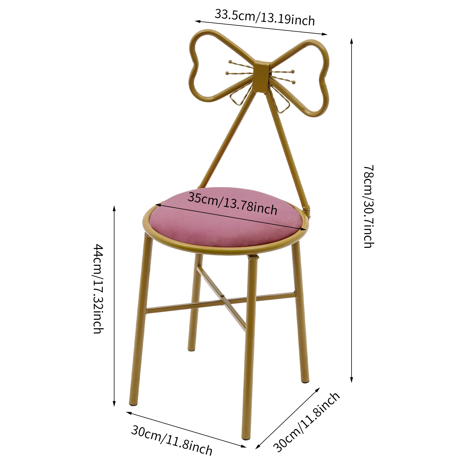 Pink Butterfly Backrest Vanity - огляд і ціна Beauty Makeup Chair