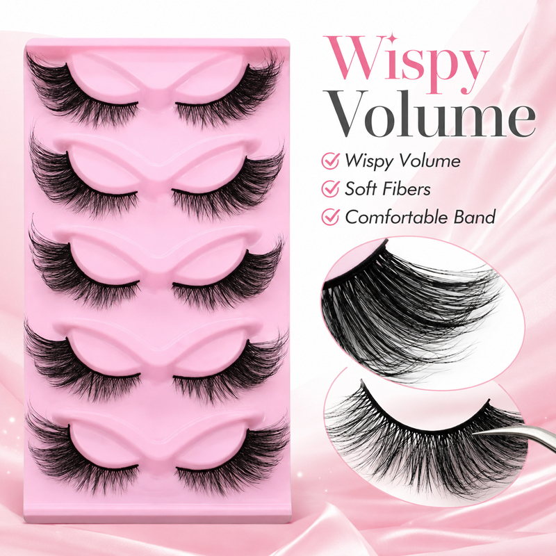 5 Pairs 2 Styles Wispy False E - огляд і ціна Beauty Makeup Look